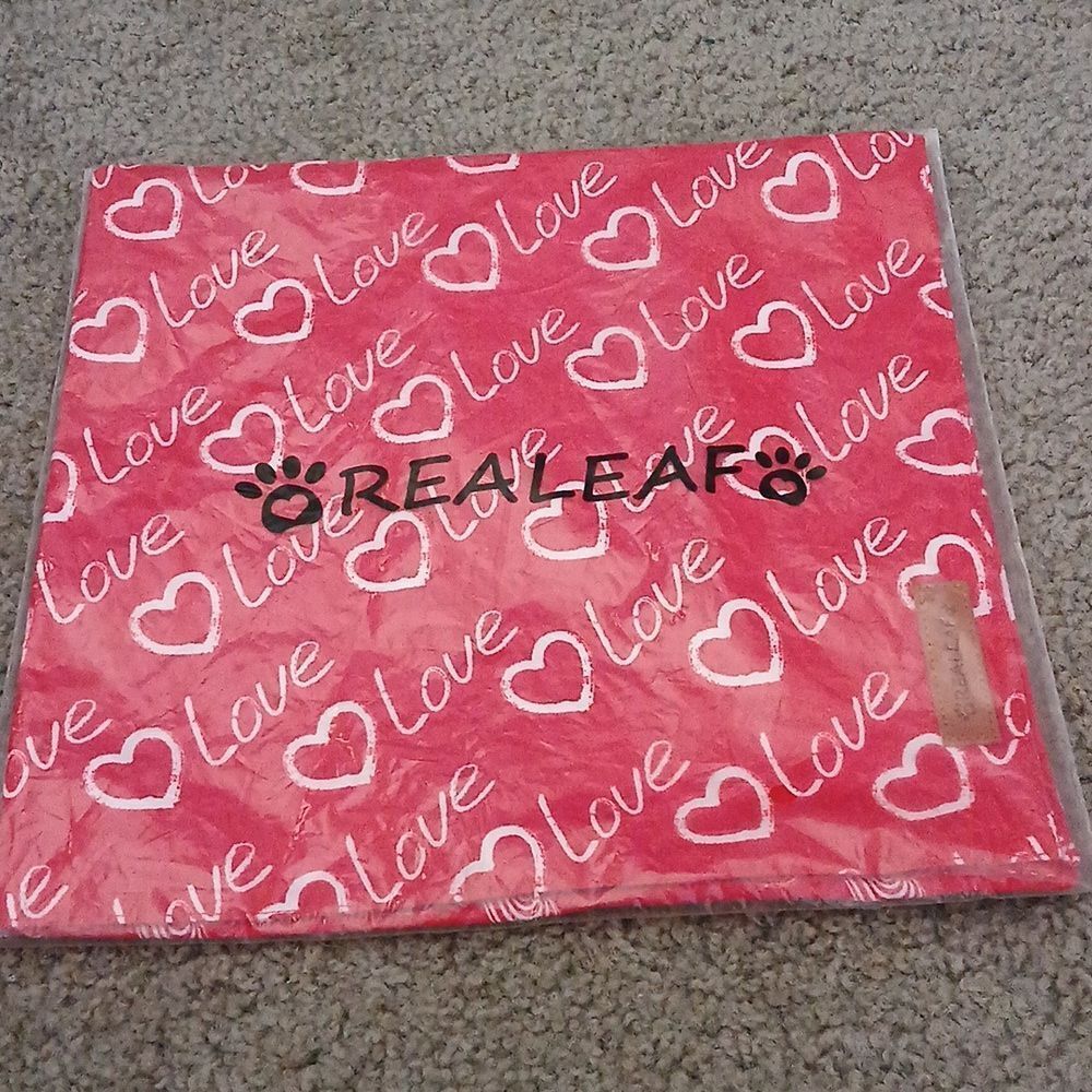Realeaf Love Dog Bandanas 2 Pack, Reversible Valentines Day Pet Scarf Sz…